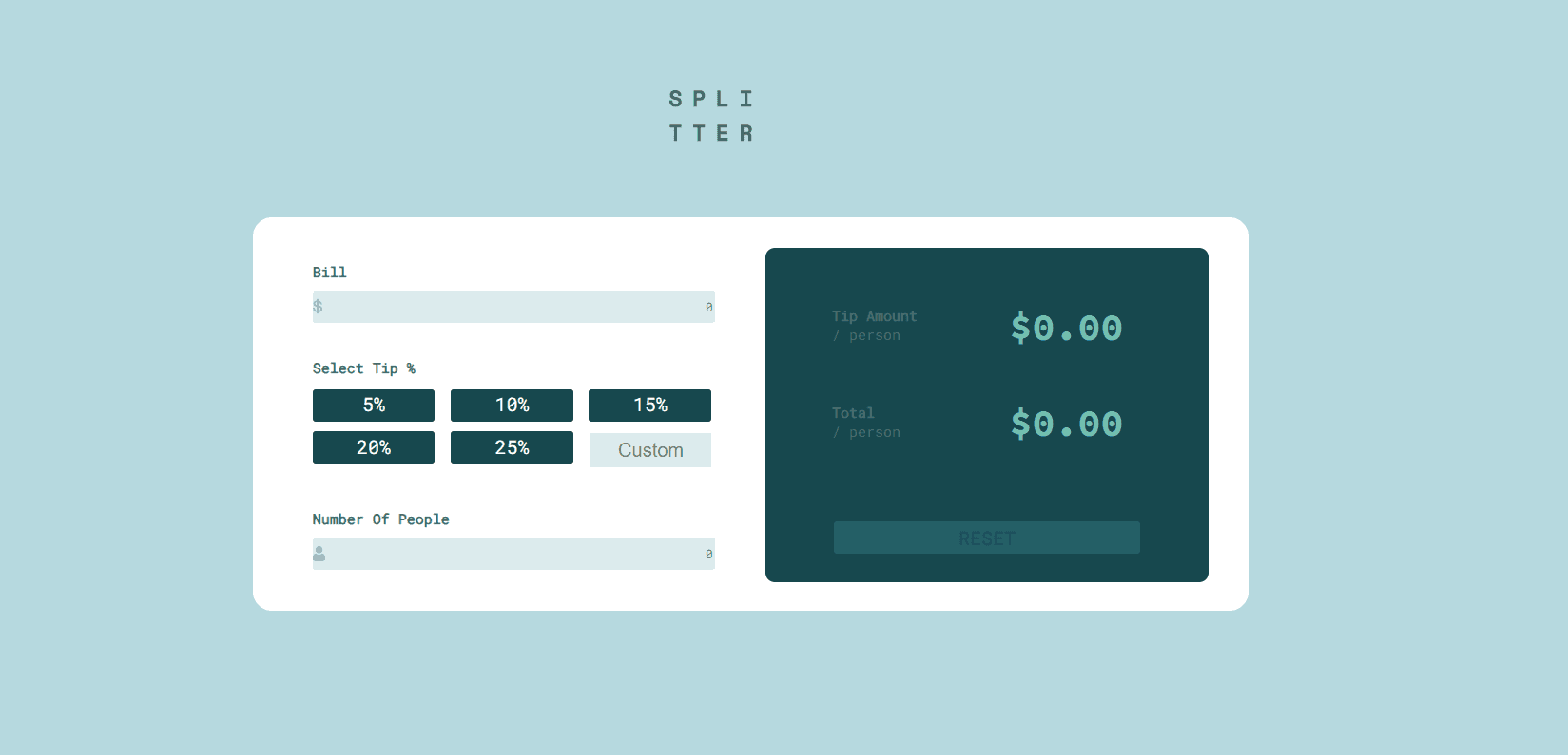 Responsive Tip Calculator